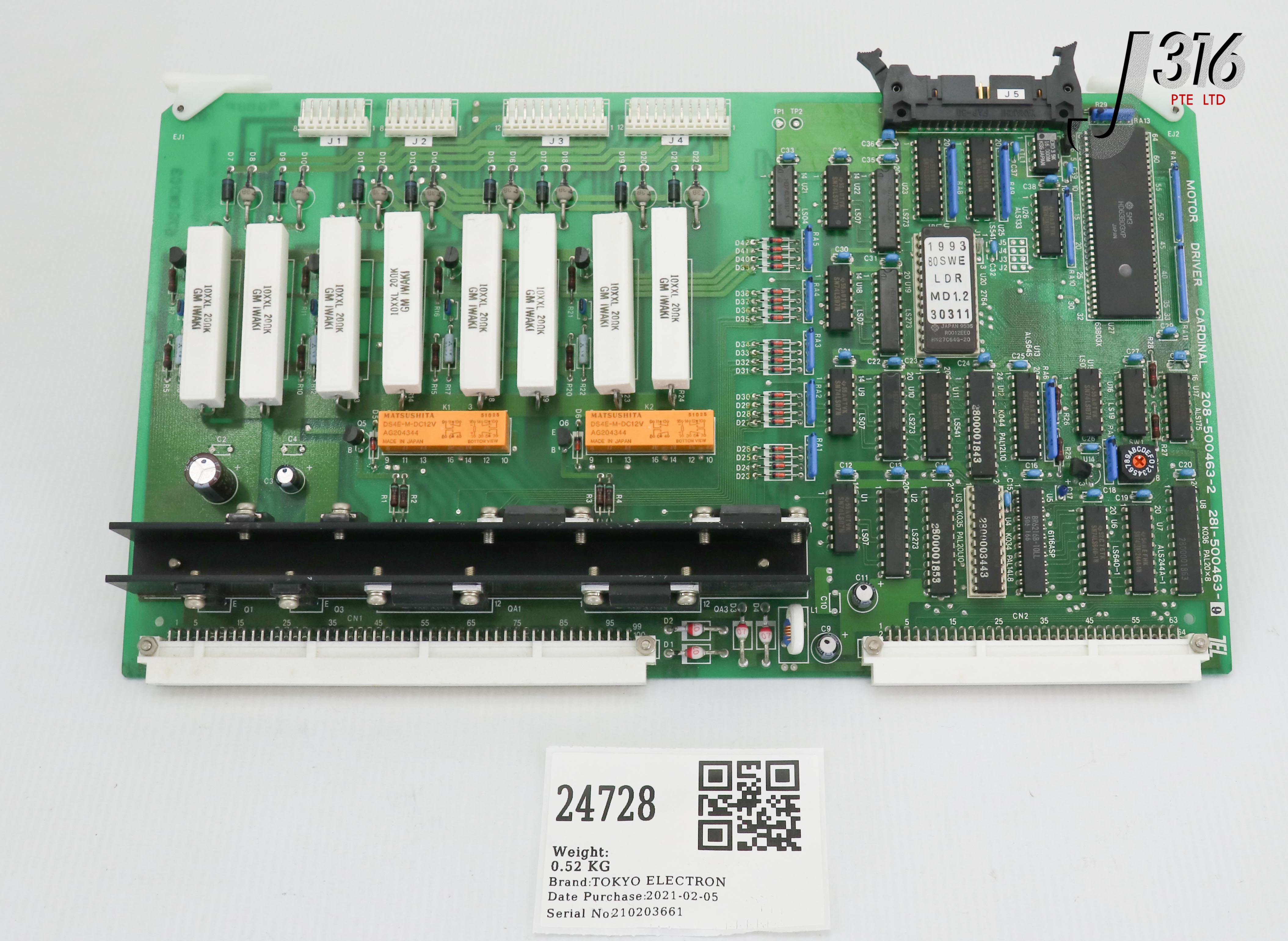 Summer　SALE　⑦ 24728 TOKYO ELECTRON PCB, MOTOR DRIVER CARDINAL, 281-500463-9 208
